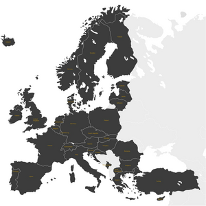 Karte der an EuroCC teilnehmenden europäischen Länder